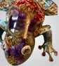 Handmade Resin Frog with Real Dried Flowers – Botanical Frog Sculpture – Unique  - Image 5