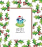 Panda in a Teacup Christmas Card