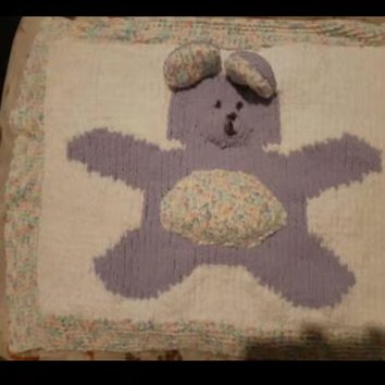 Teddy Bear Pram Blanket