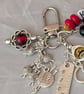 'Knitwit' Bag Charm, keyring, knitting, yarn, beaded bag charm - Image 2