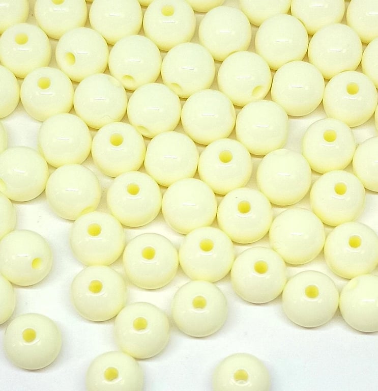White Round Opaque Acrylic Ball Beads, 6mm - 30mm, for Jewellery Making