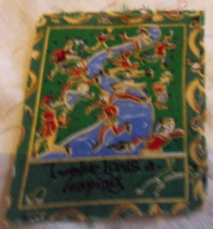 100% cotton fabric squares. Twelve lords a leaping (82)
