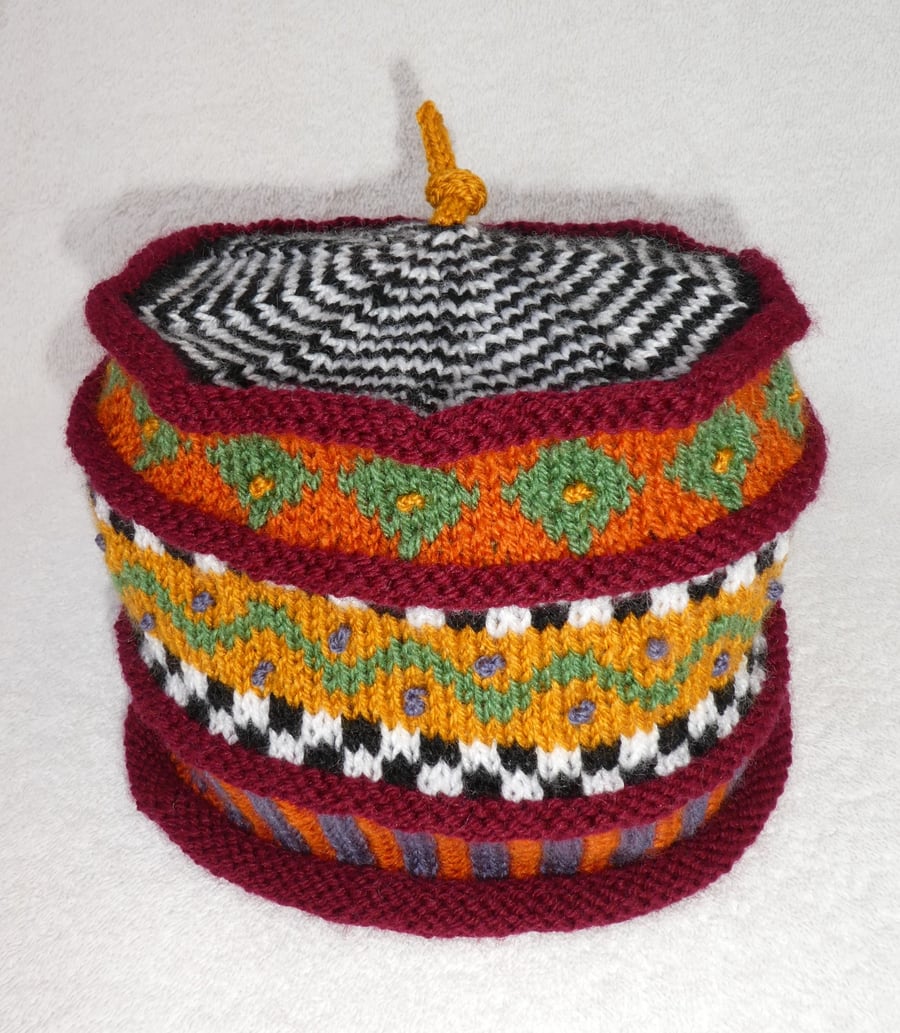 Multicoloured Hat. Handknit Hat. Winter hat. Medium. Autumn Colour Hat