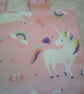 Unicorns and Rainbows on a Pale Pink Background Fabric Handbag - Image 2