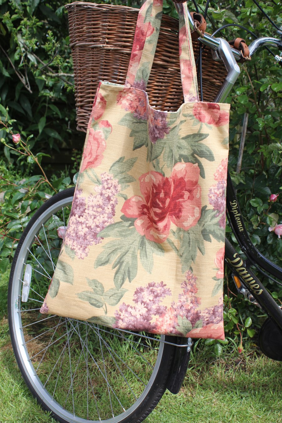 Vintage floral shopper made from Sanderson 'Pangbourne' fabric - free postage