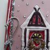 Red Door Parchment Christmas Card