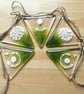 Hand Drawn Dandelion Glass Bunting: Garden Decor - Image 1