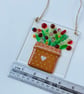 Fused glass flower pot hanging  decoration. - Image 2