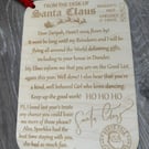 Personalised letter from Santa, wooden engraved 