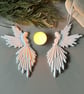 White Christmas Angel Ornament - Hanging Tree Decoration - Pair - Image 3
