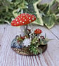 Red Mushroom Ornament - Handmade Cottagecore Shelf Decoration - Image 6