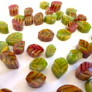 Autumn leaf murrini made with Bullseye 90coe glass