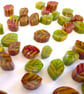 Autumn leaf murrini made with Bullseye 90coe glass