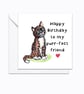 Hand Drawn Cat Birthday Card, Happy Birthday to My Purrfect Friend - Image 4