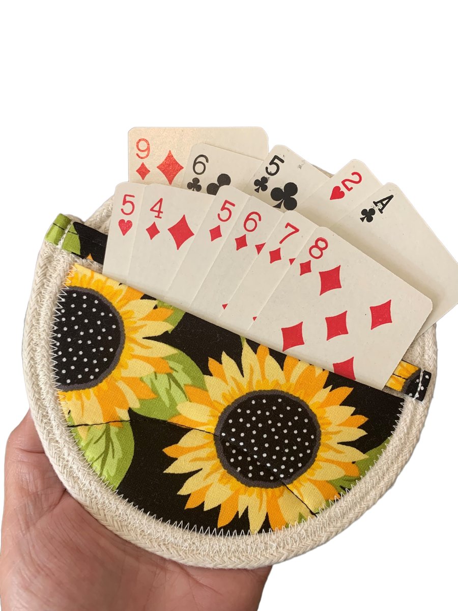 Playing Card Holder - Sunflower 