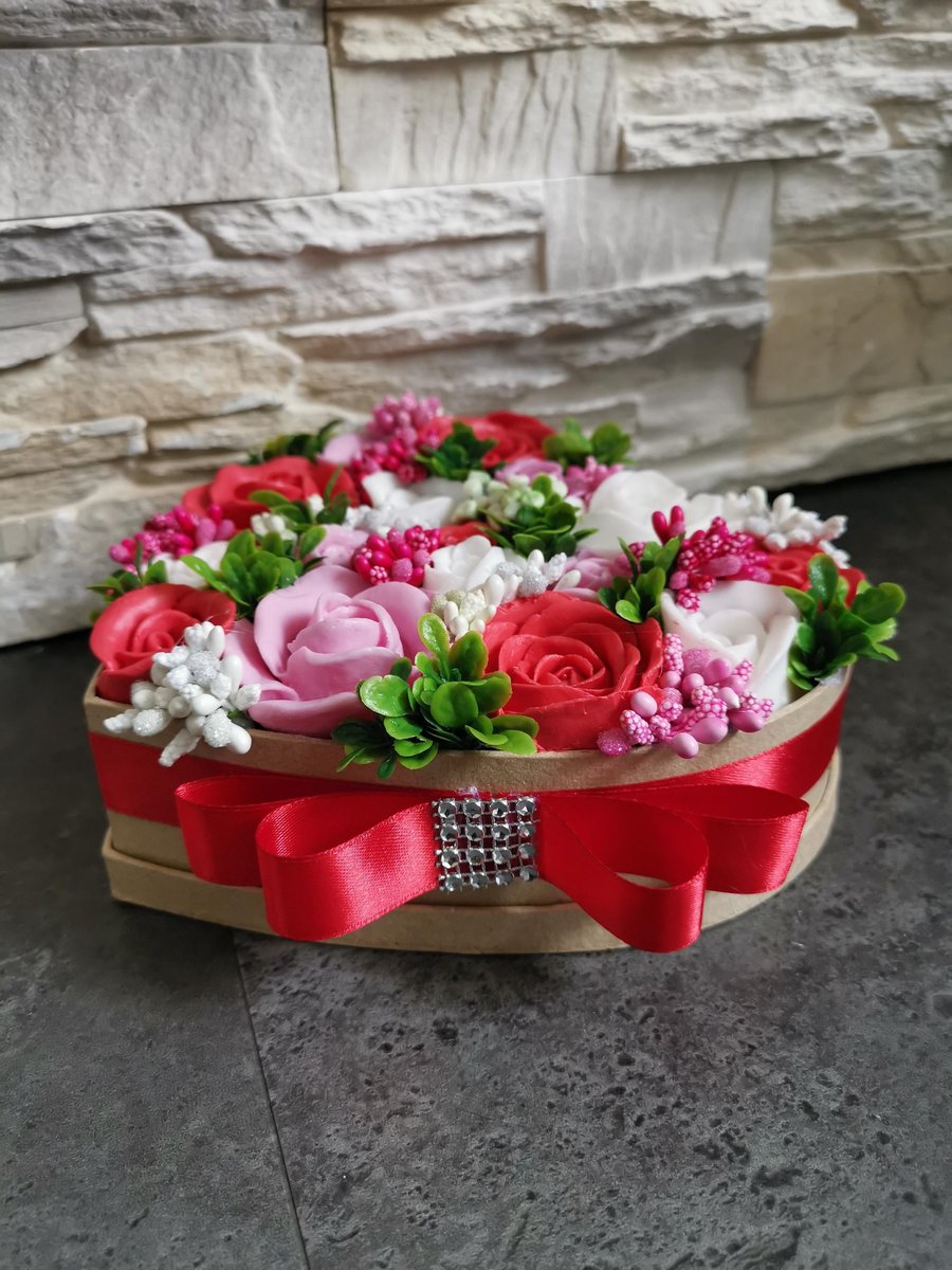 Soap heart bouquet