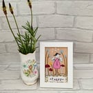 Framed freemotion applique fairy, freemotion sewing items