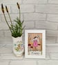 Framed freemotion applique fairy, freemotion sewing items
