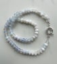 Winter Frost Hand Knotted Beaded Gemstone Necklace - Image 7