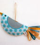 Turquoise Lavender Bird - Image 1
