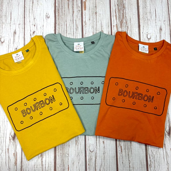 Bourbon Biscuit t-shirt. Unisex Fit Organic Cotton top