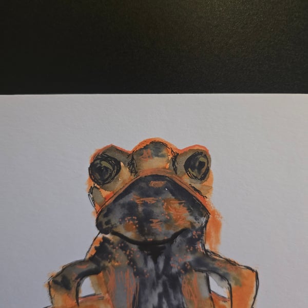 Sir croaks a lot - postcard painting 