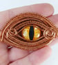 Wire Work Copper Dragon Eye Necklace - Image 6