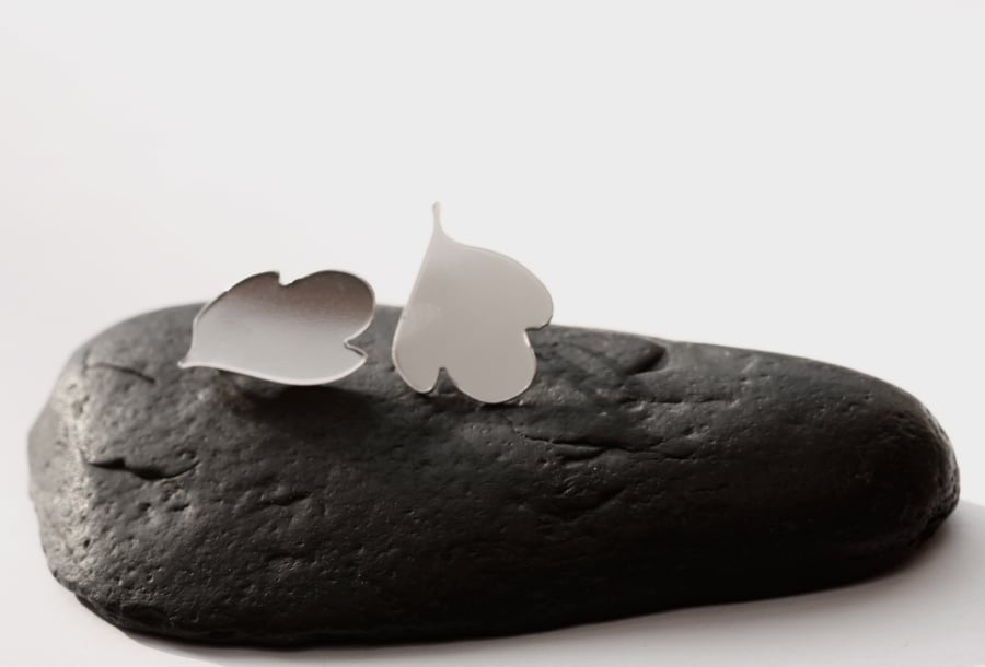 Silver Garden Leaf Earrings