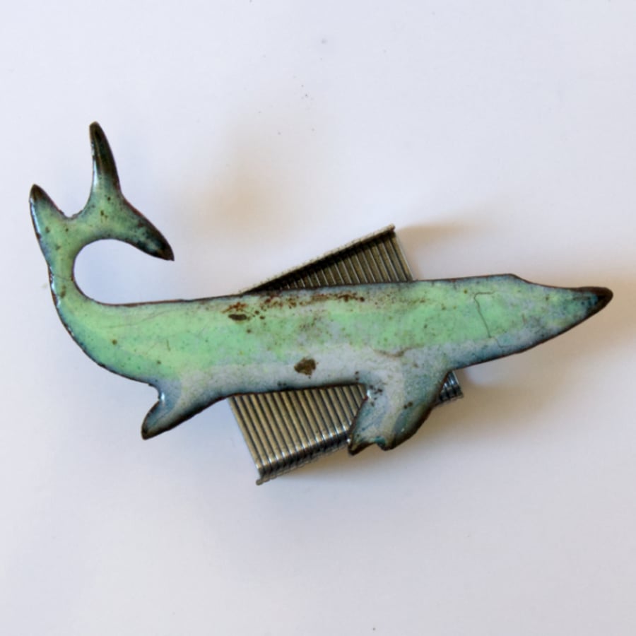enamelled brooch: fish No.3