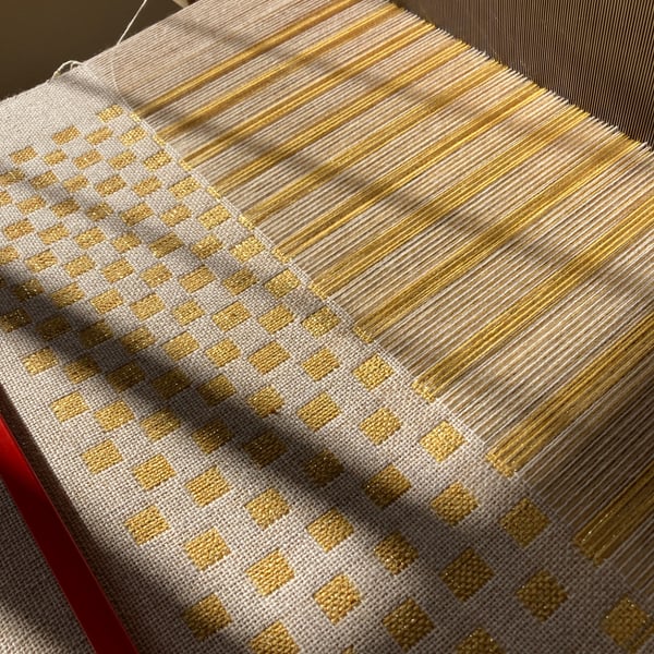 Unbreakable Kyiv Handwoven Doubleweave  Lambswool Blanket