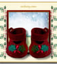 Burgundy Holly Berry Shoes