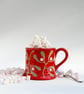 Christmas Red Mistletoe Country Mug - Hand Painted - Image 6