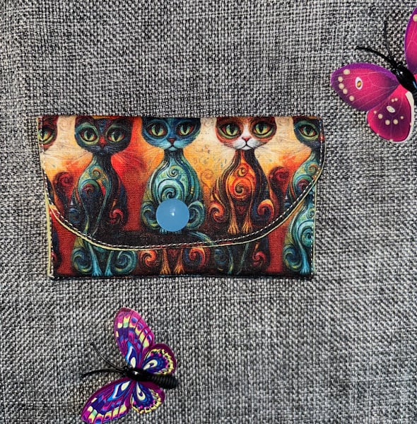 Gift Card Wallet, Cats sat upright design