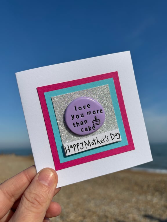 Love You More Than Cake Mother’s Day Pocket Pebble Card