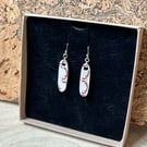Handmade, One of a Kind Earrings, Ceramic, Sustainable Gifts, Sterling Silver.