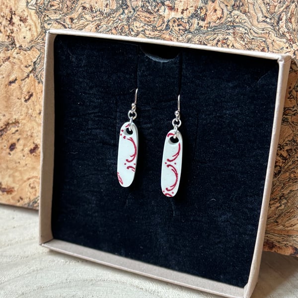 Handmade, One of a Kind Earrings, Ceramic, Sustainable Gifts, Sterling Silver.