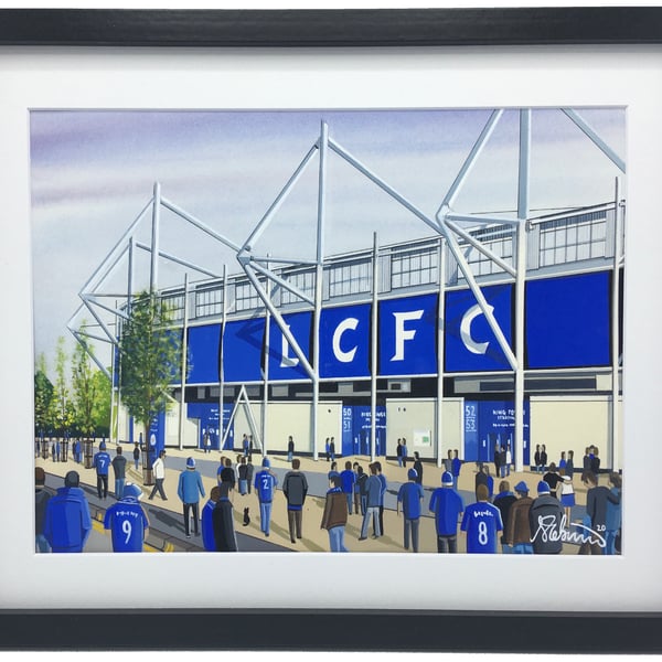Leicester City F.C, King Power Stadium, High Quality Framed Football Art Print.