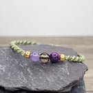 Sciatica Bracelet - Lepidolite, Smoky Quartz, Amethyst
