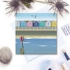 Beach Huts Card 'The Shoreline' - Summer, seaside, birthday