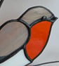 Handcrafted Stained Glass Robin Wreath Contemporary Bird Wall Art Decoration - Image 3