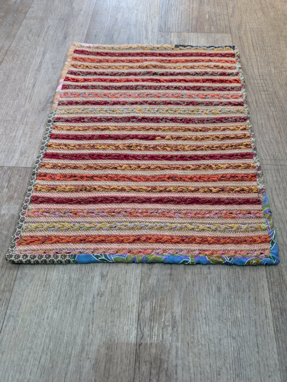 Beautiful Handmade Jute and Wool Rug 