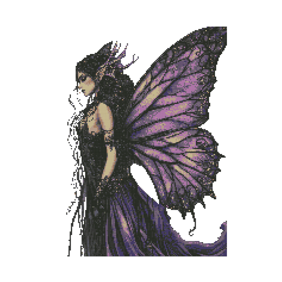 GOTHIC PIXIE - Cross Stitch Pattern - Cross Stitch Chart