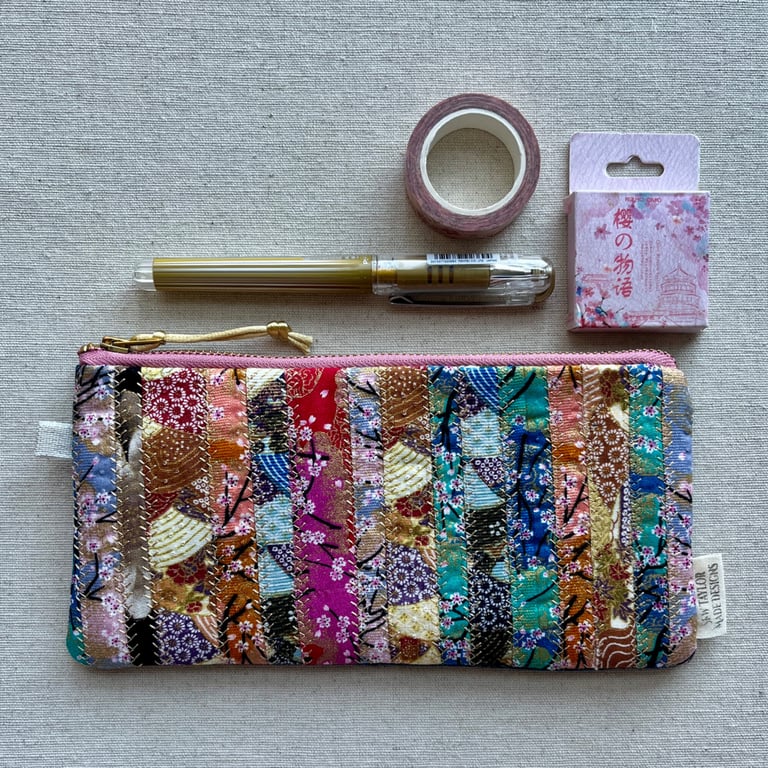 Pencil Case Patchwork Japanese Fabrics