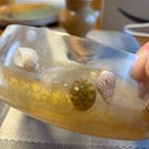 Beach-inspired shell resin bowl handmade