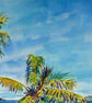 Original  Watercolour of Idyllic Tropical Beach - Image 5