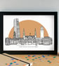 Leeds Skyline Art Print - Image 3