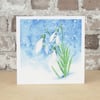Card Snowdrop Blank Eco friendly