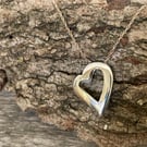Sterling silver heart necklace