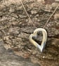 Sterling silver heart necklace - Image 1