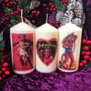 Special Christmas Offer ! Set Of Three Iced Vanilla Krampus Scented Candles